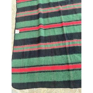 VTG St Marcos‎ Red & Green Plaid Camp Stadium Blanket 62x44"